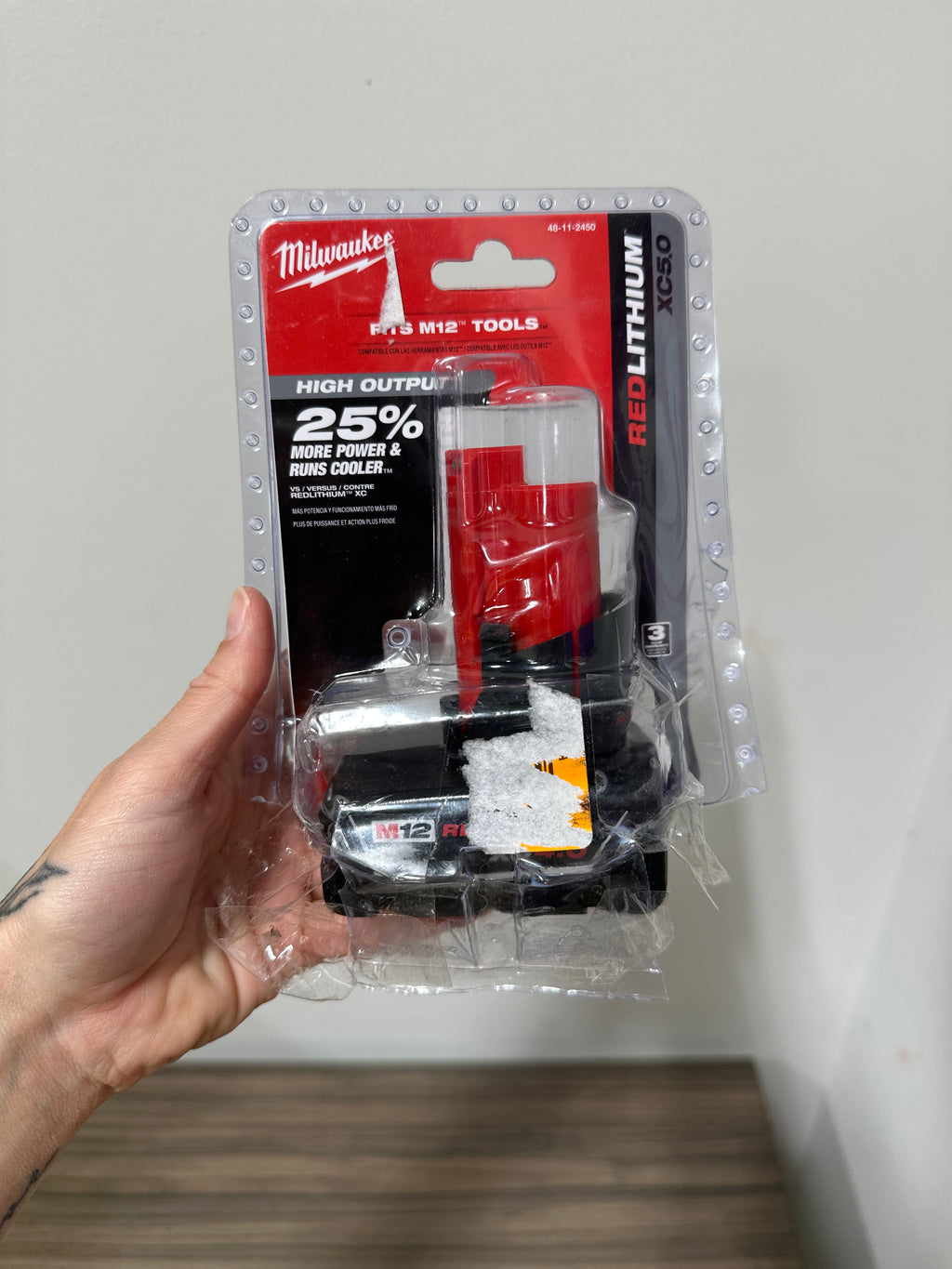 Milwaukee M12 REDLITHIUM HIGH OUTPUT XC5.0 12V Lithium-Ion Battery Pack (Model 48-11-2450)