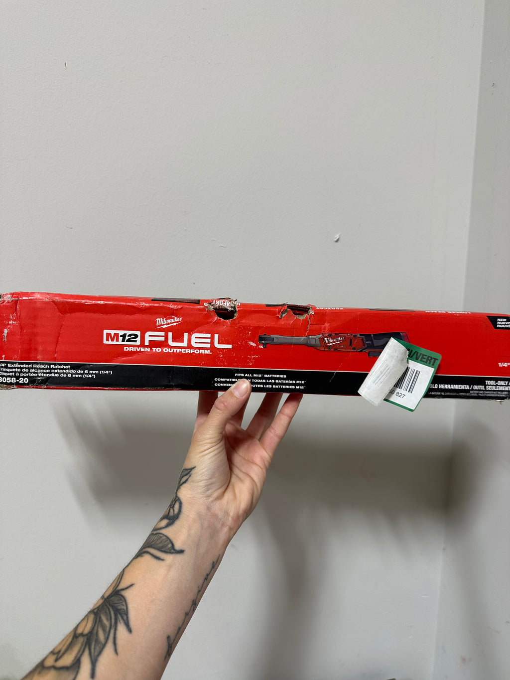 Milwaukee M12 FUEL 12V Lithium-Ion 1/4-inch Extended Reach Brushless Ratchet (Model 3058-20)