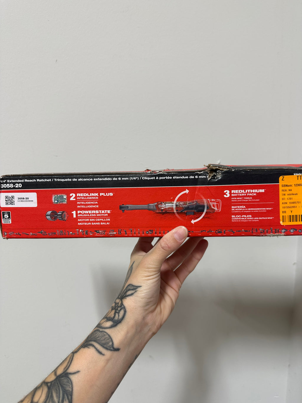 Milwaukee M12 FUEL 12V Lithium-Ion 1/4-inch Extended Reach Brushless Ratchet (Model 3058-20)