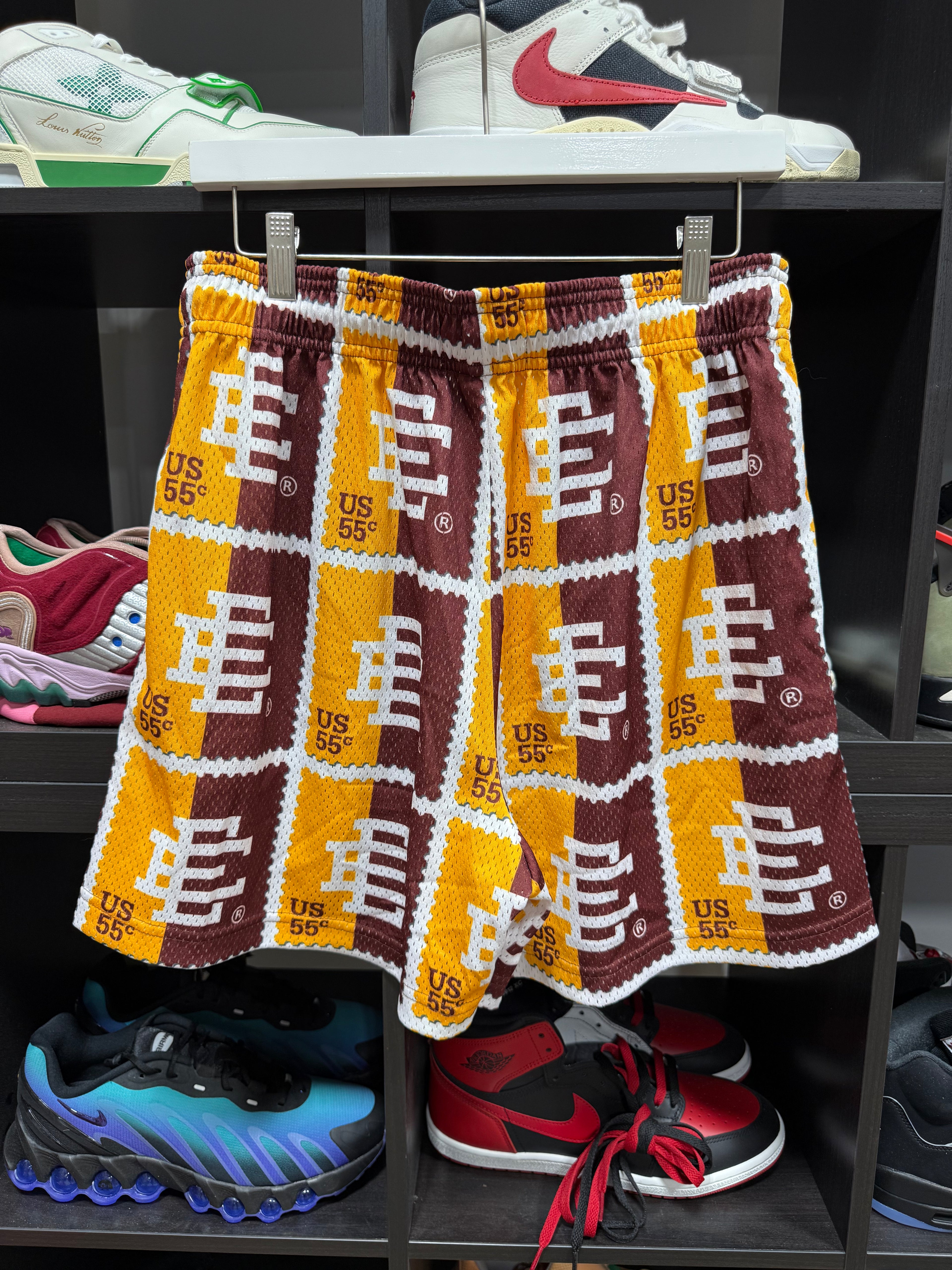Eric Emanuel Shorts Yellow/Burgundy/Multi E Sz XL