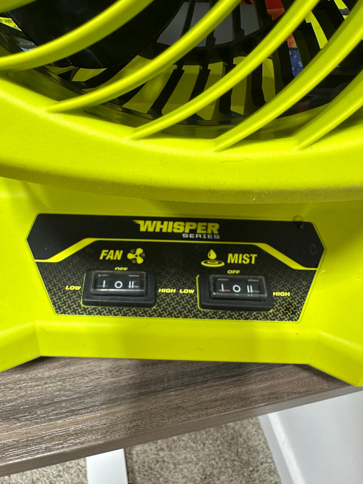 RYOBI ONE+ 18V WHISPER SERIES 7.5-inch Bucket Top Misting Fan Kit (Model PCL851K)