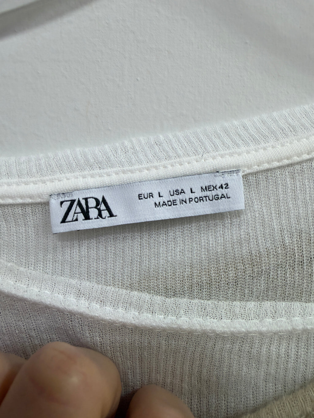 Zara layered short-sleeve tee women's sz L
