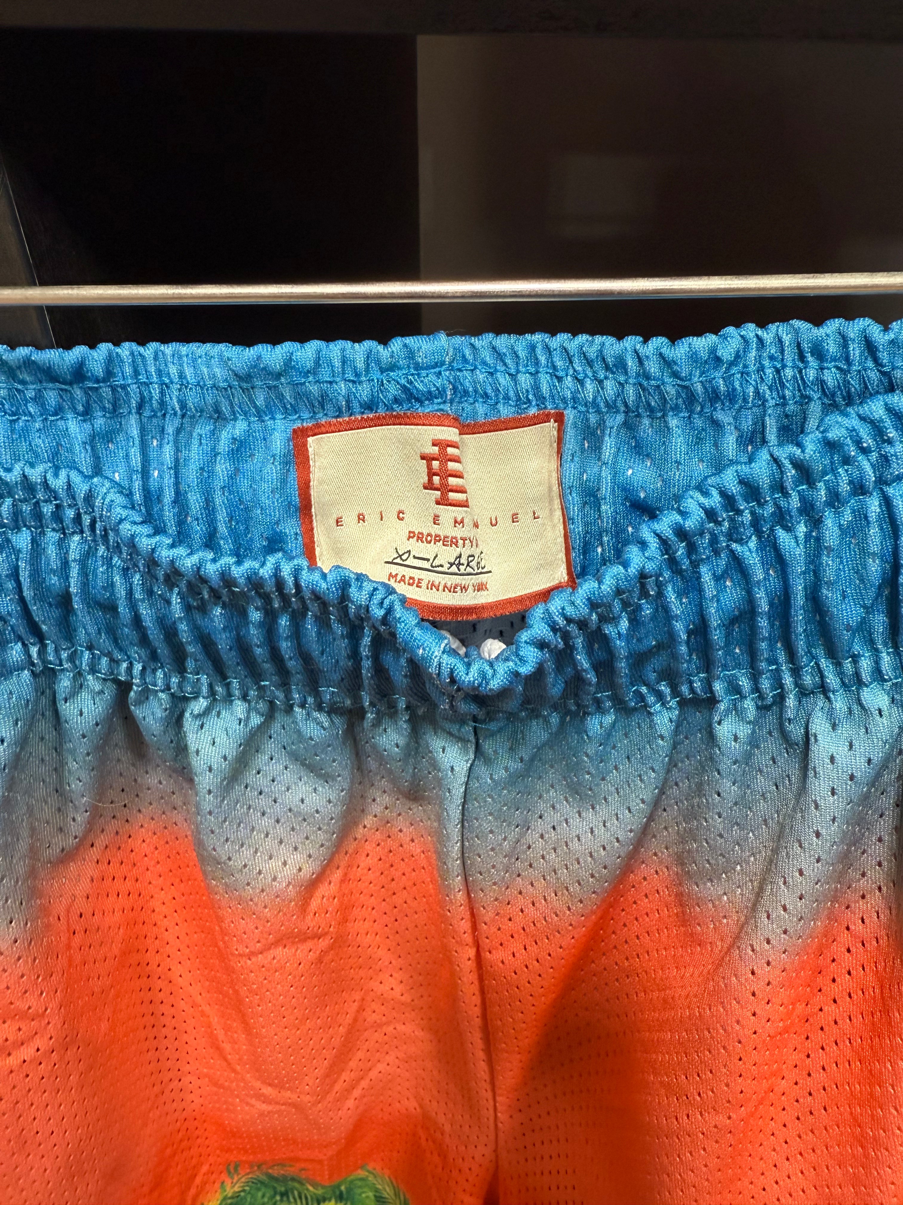 Eric Emanuel Shorts Palm Tree Sunset Sz XL