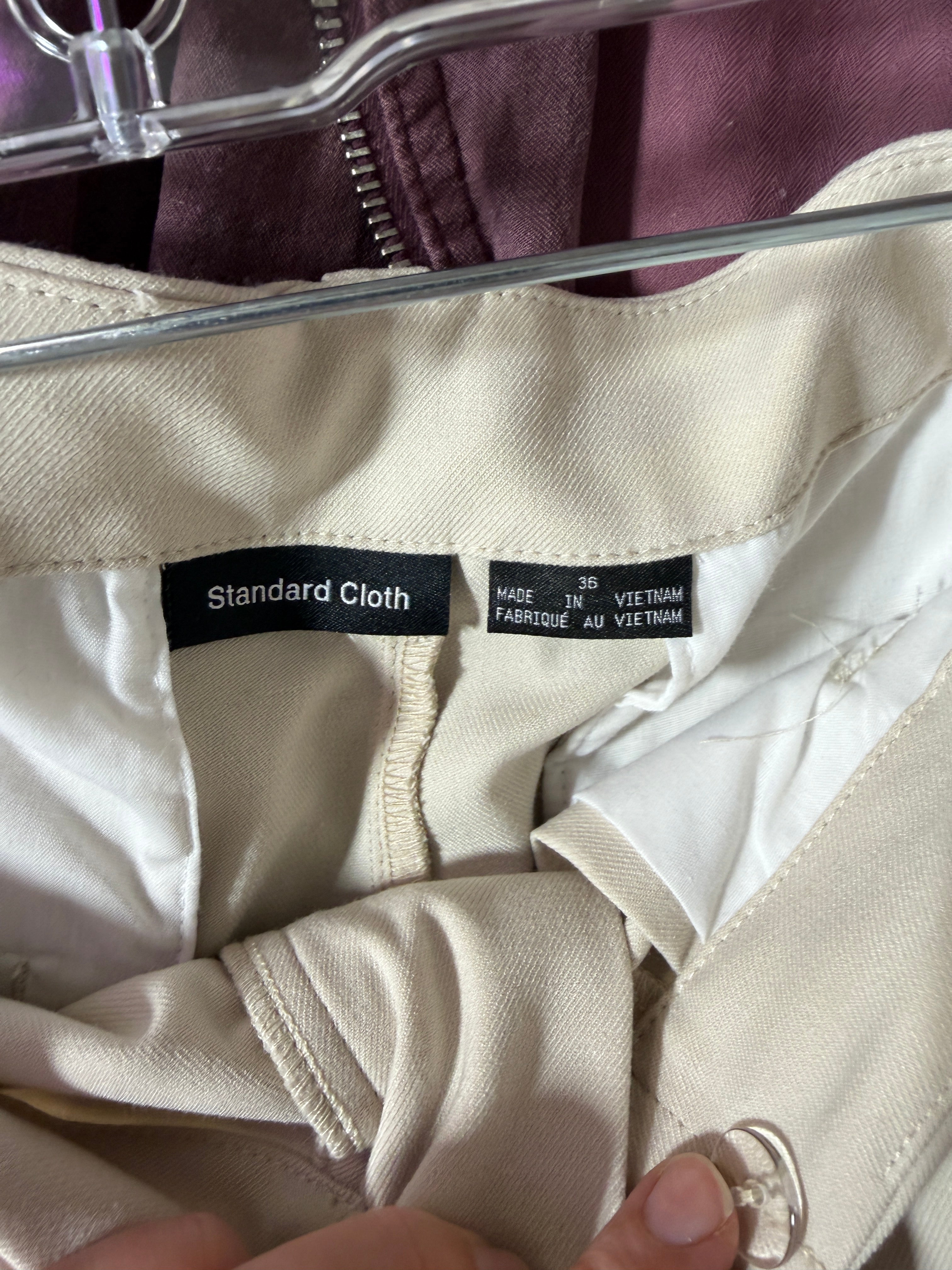 Standard Cloth cream colored trousers men's sz 36