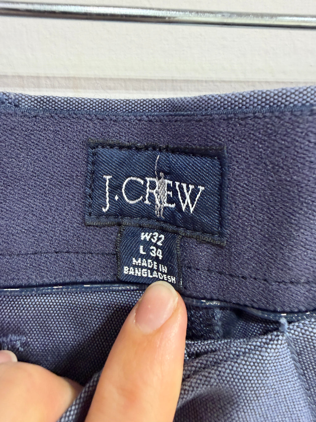 J. Crew blue cotton-blend slim-fit chino trousers men's sz W32/L34