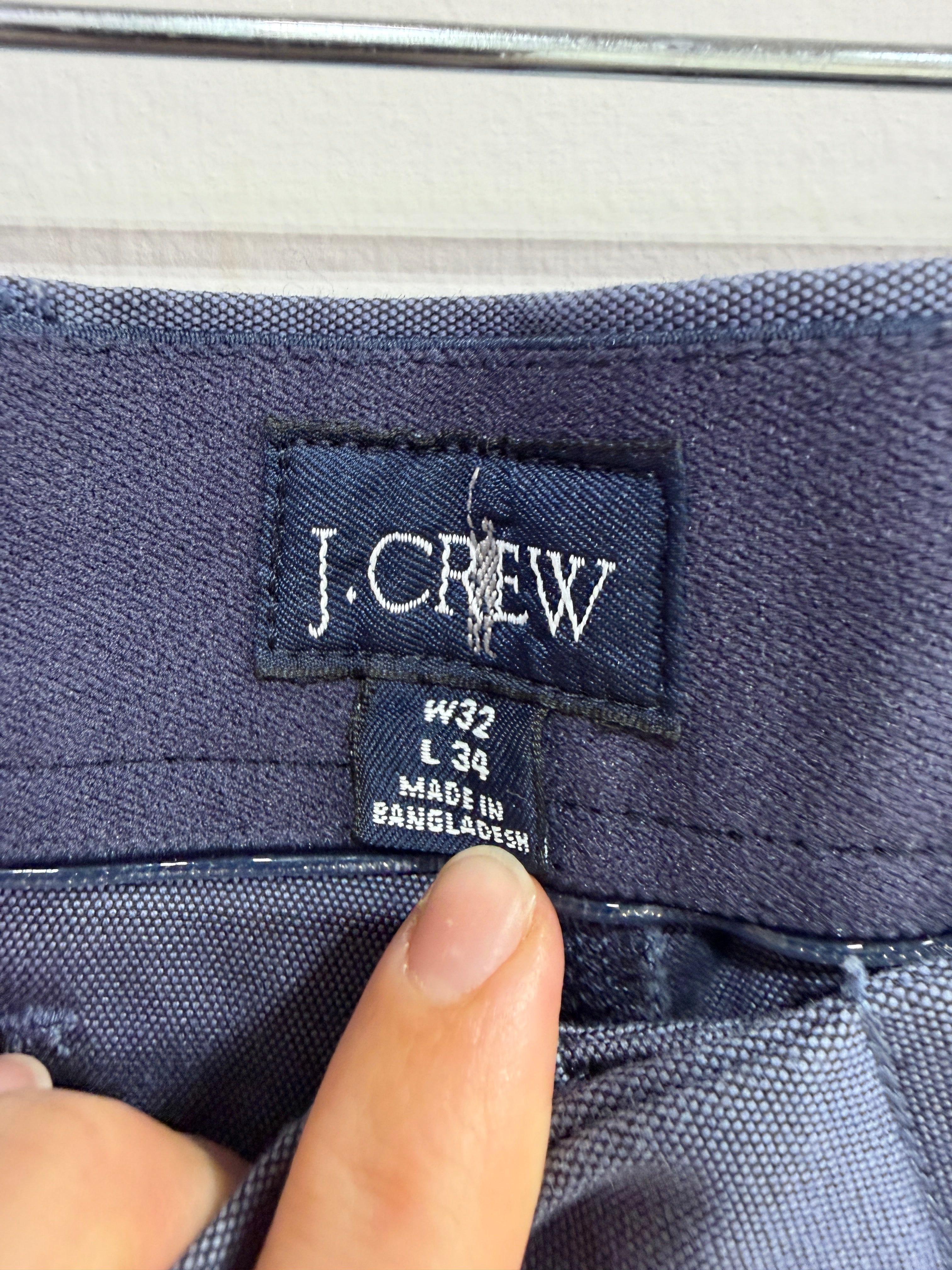 J. Crew blue cotton-blend slim-fit chino trousers men's sz W32/L34