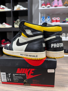 Jordan 1 High Not For Resale Yellow Sz 5.5 Rep Box