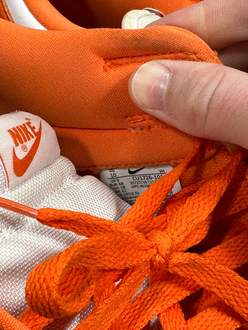 Nike Dunk Low Syracuse Size 10 (NO BOX)