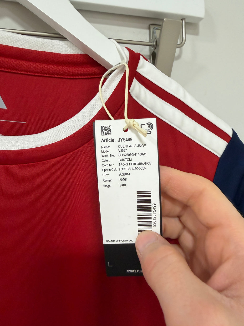 Adidas Cuent26 Long Sleeve Jersey Sz M Mens