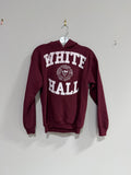 White Hall "Supreme Vintage" collegiate-style graphic hoodie sz L