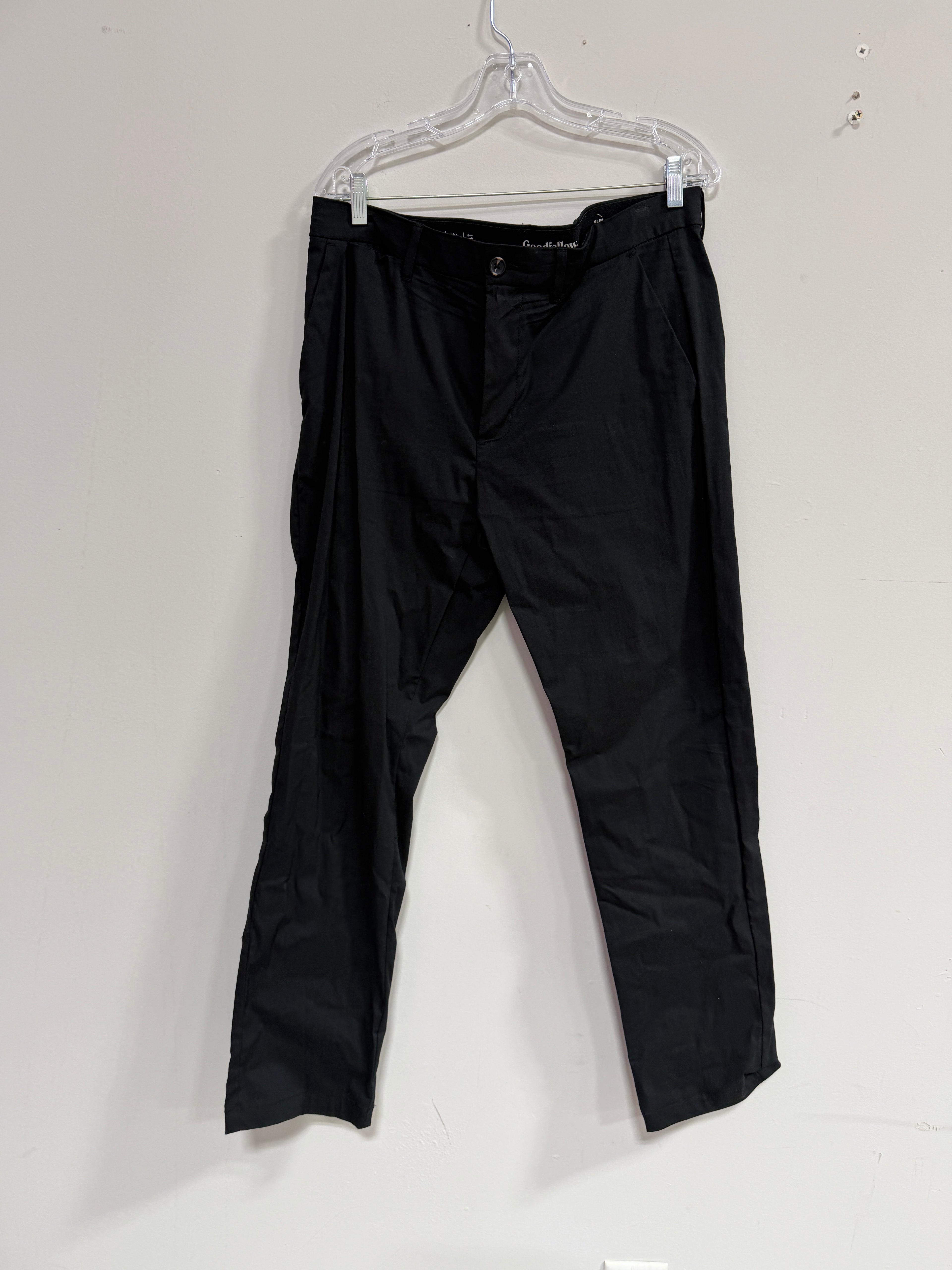 Goodfellow & Co black slim-fit chino pants men's Sz 34W/32L