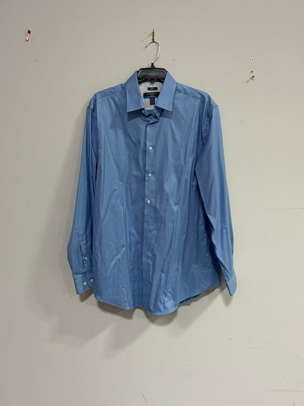 Blue Kenneth Cole Reaction slim-fit long-sleeve dress shirt men's sz 16.5 34/35