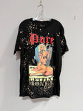 Pure black graphic t-shirt sz M