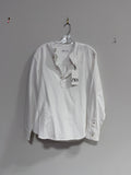 Zara white long-sleeve mandarin collar shirt men's sz S
