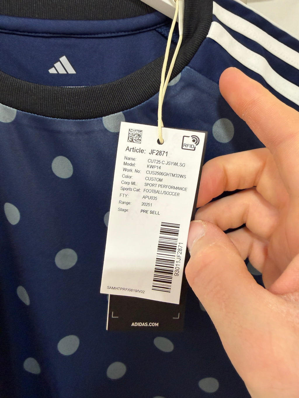 Adidas Custom Jersey Youth Sz S