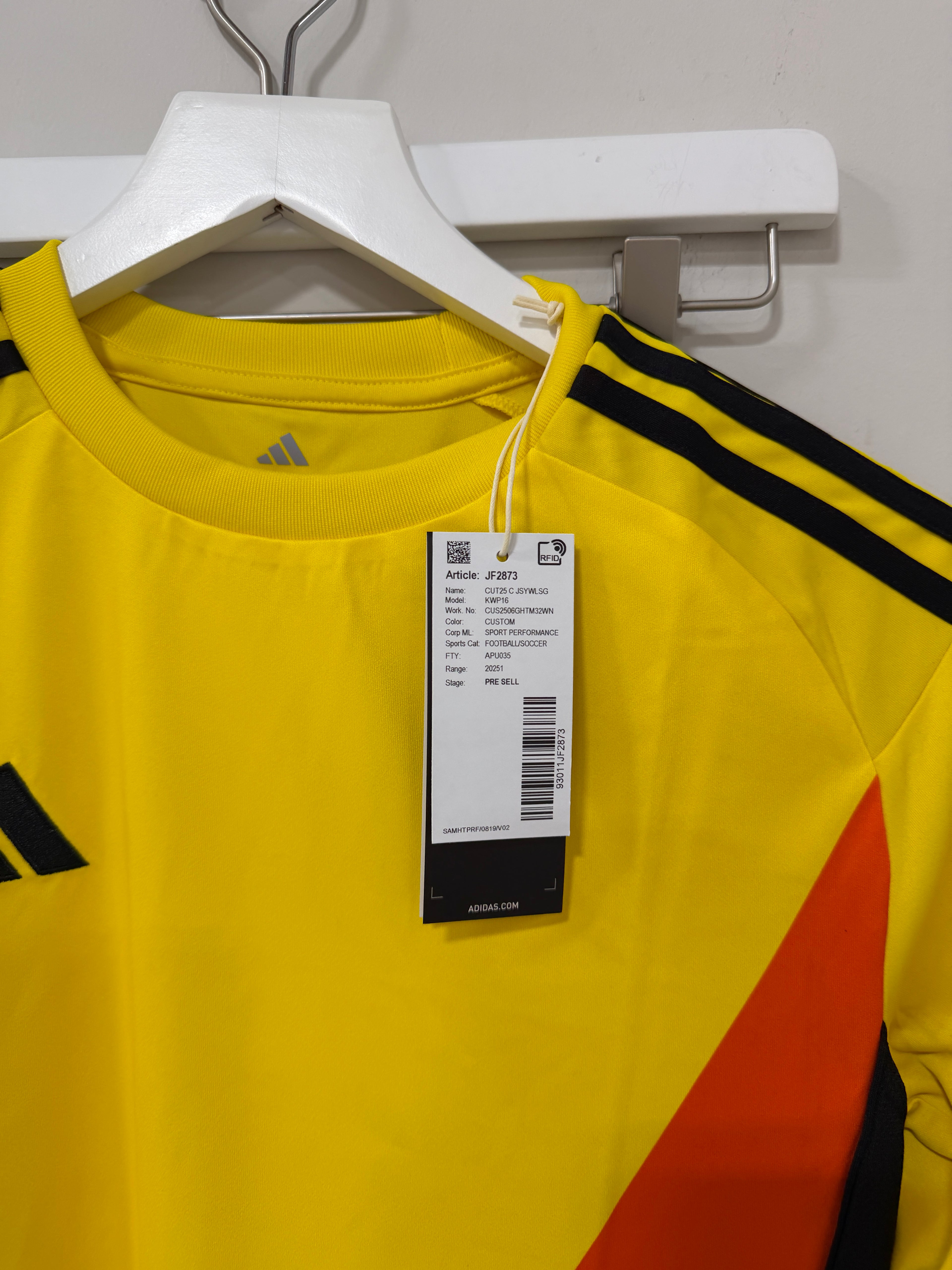 Adidas Youth Jersey Yellow/Orange/Black Sz S
