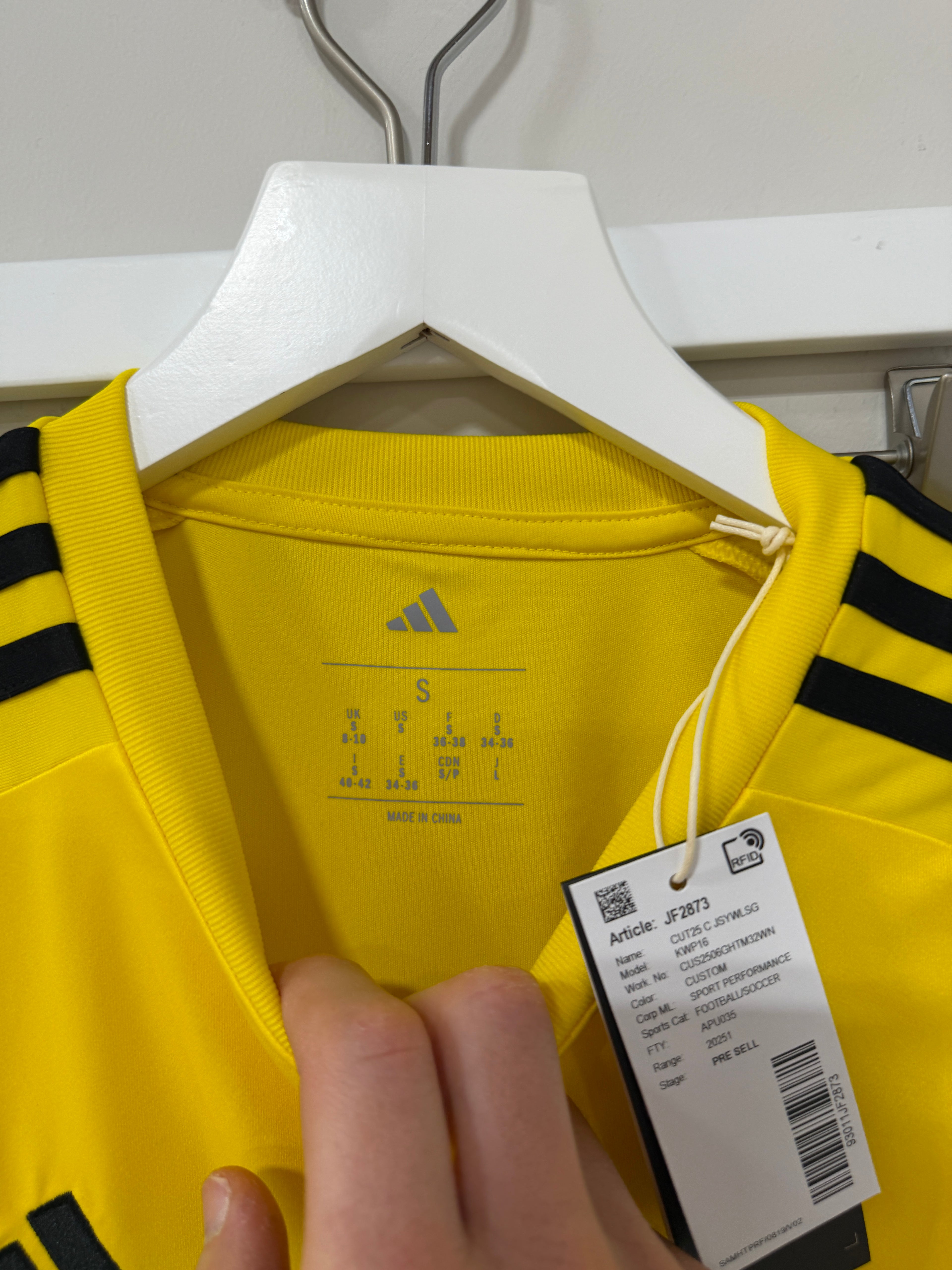 Adidas Youth Jersey Yellow/Orange/Black Sz S