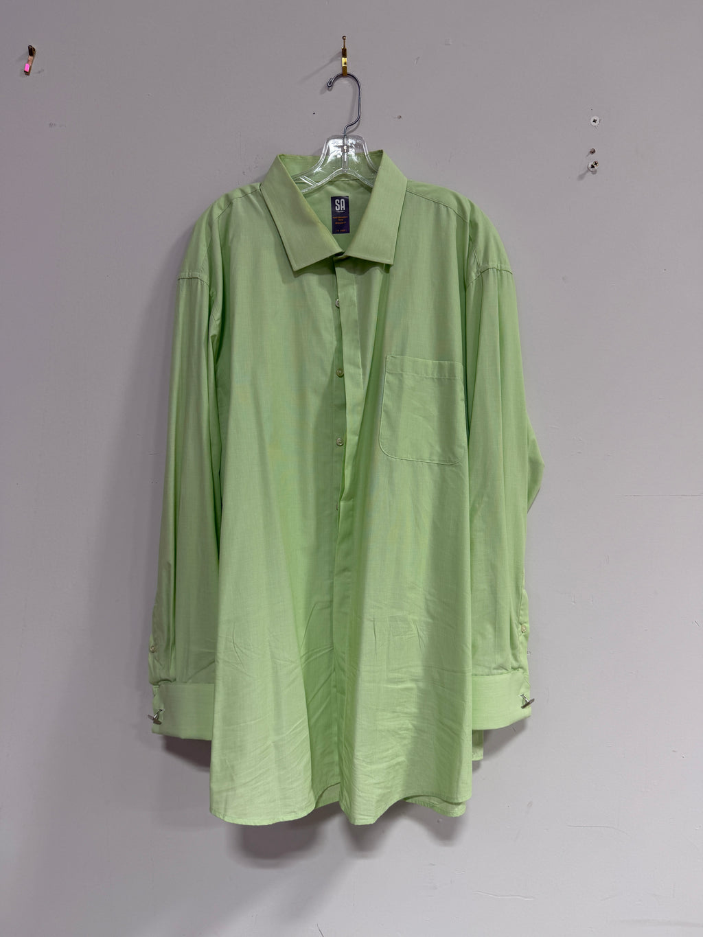 Stacy Adams Performance Tech regular fit dress shirt sz 19 with 36/37 sleeve length