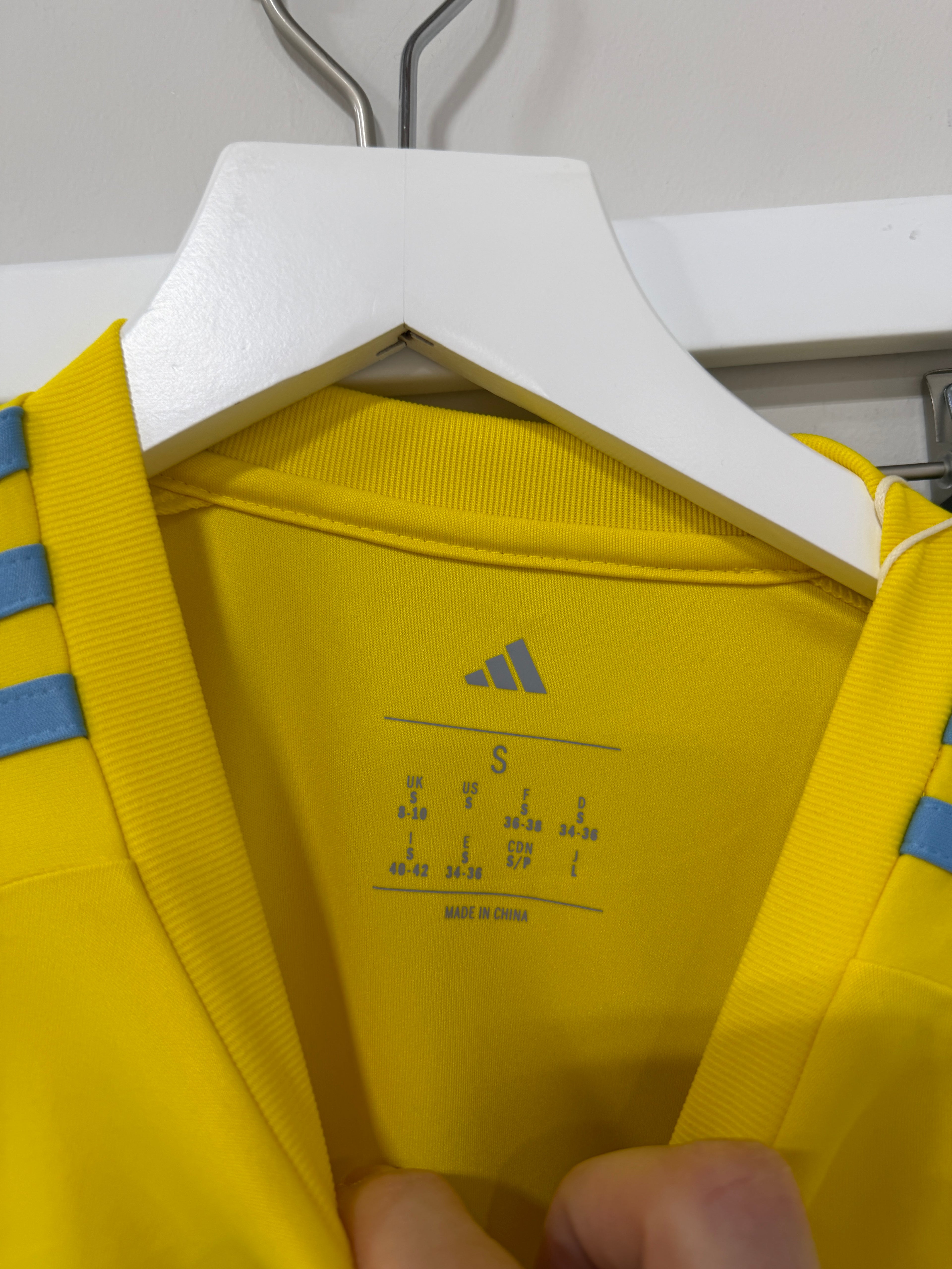 Adidas Youth Jersey Yellow/Blue Sz S