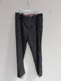 double-breasted suit with a textured plaid pattern sz 46R