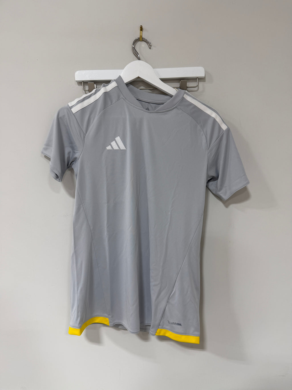Adidas Mens Grey/Yellow Jersey Mens Sz S