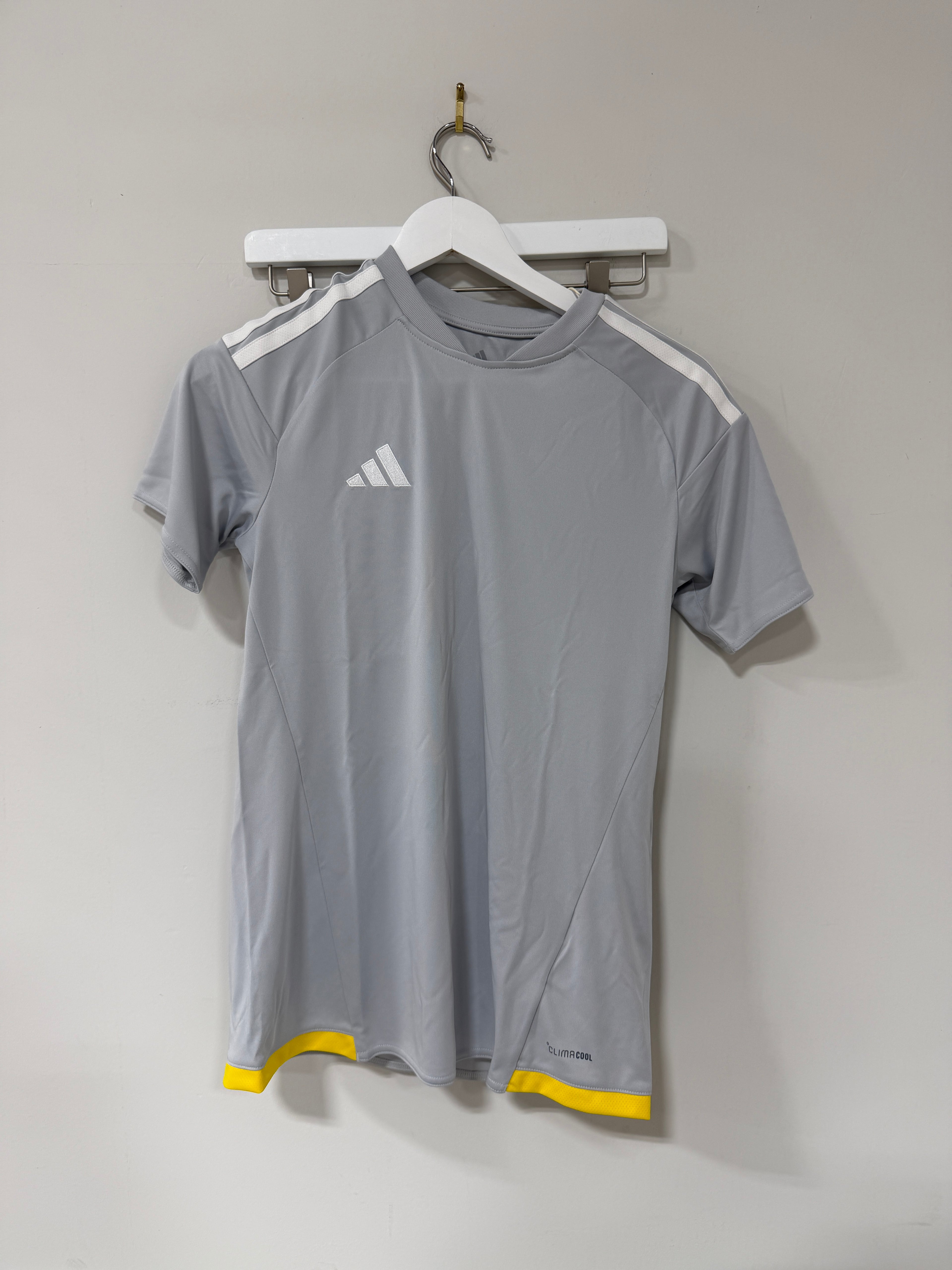 Adidas Mens Grey/Yellow Jersey Mens Sz S