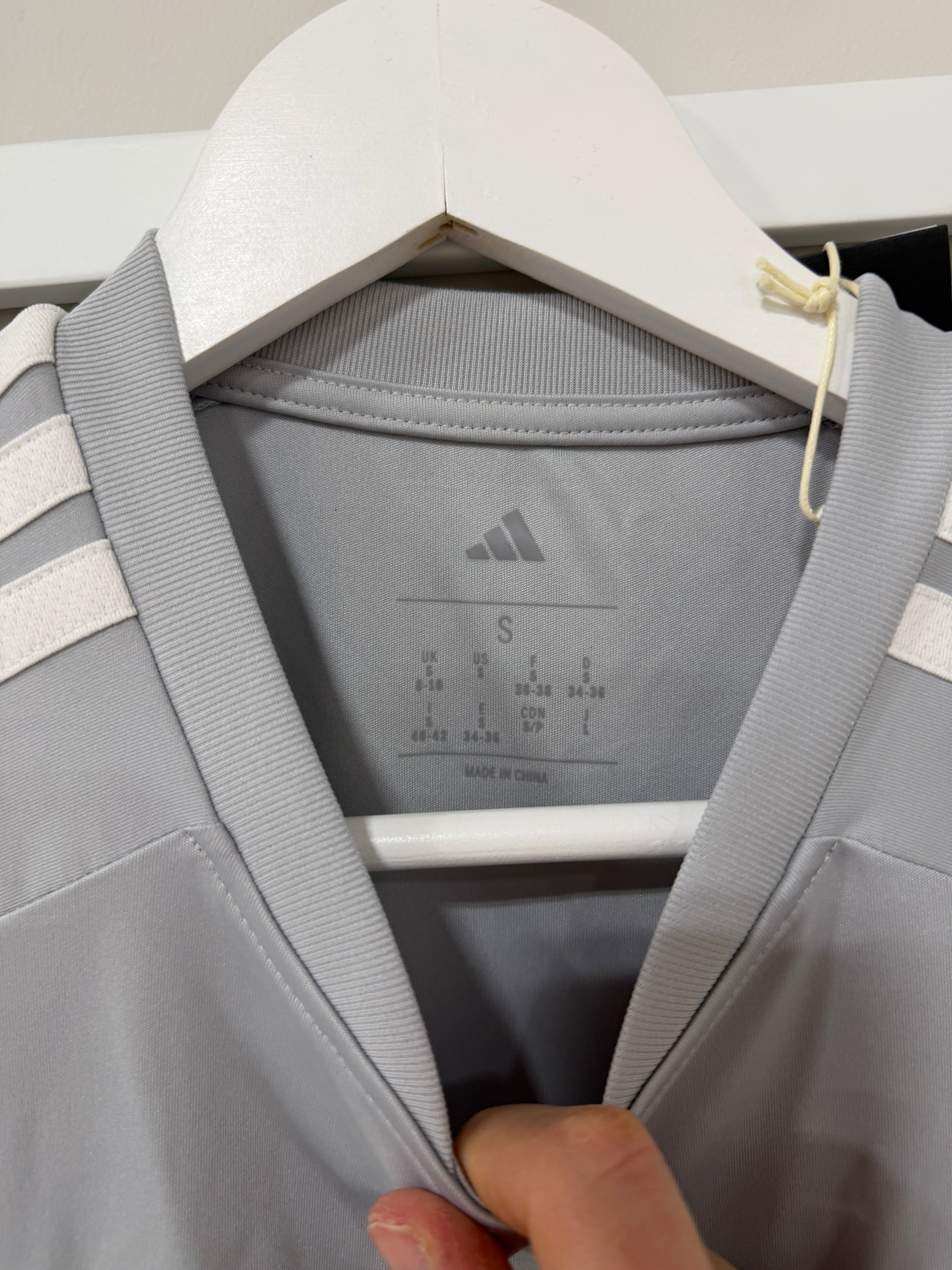 Adidas Mens Grey/Yellow Jersey Mens Sz S
