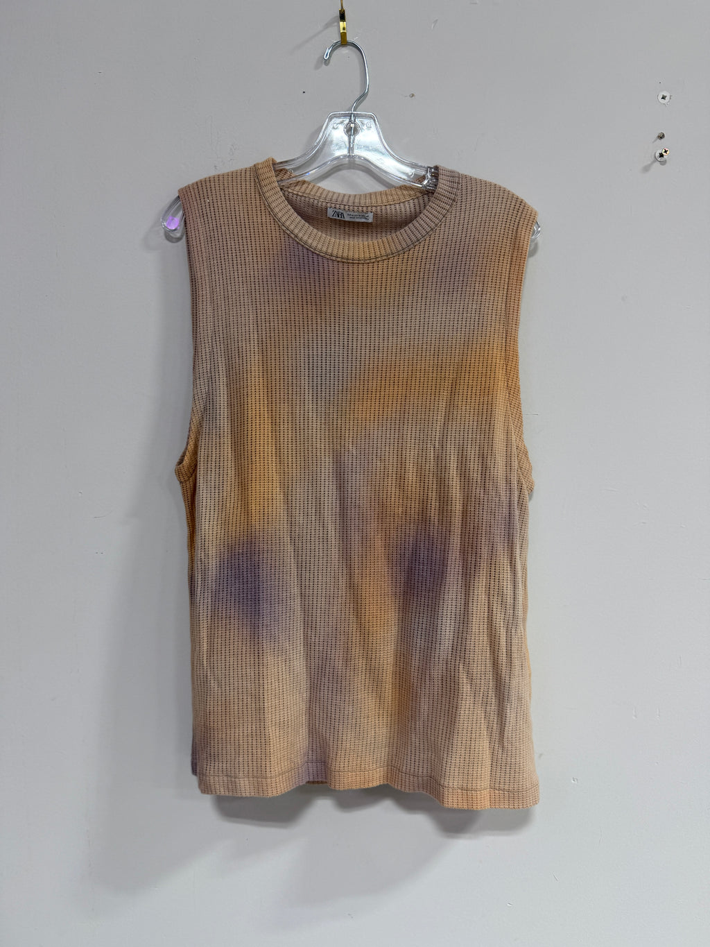 Zara waffle-knit sleeveless tank top men's sz M