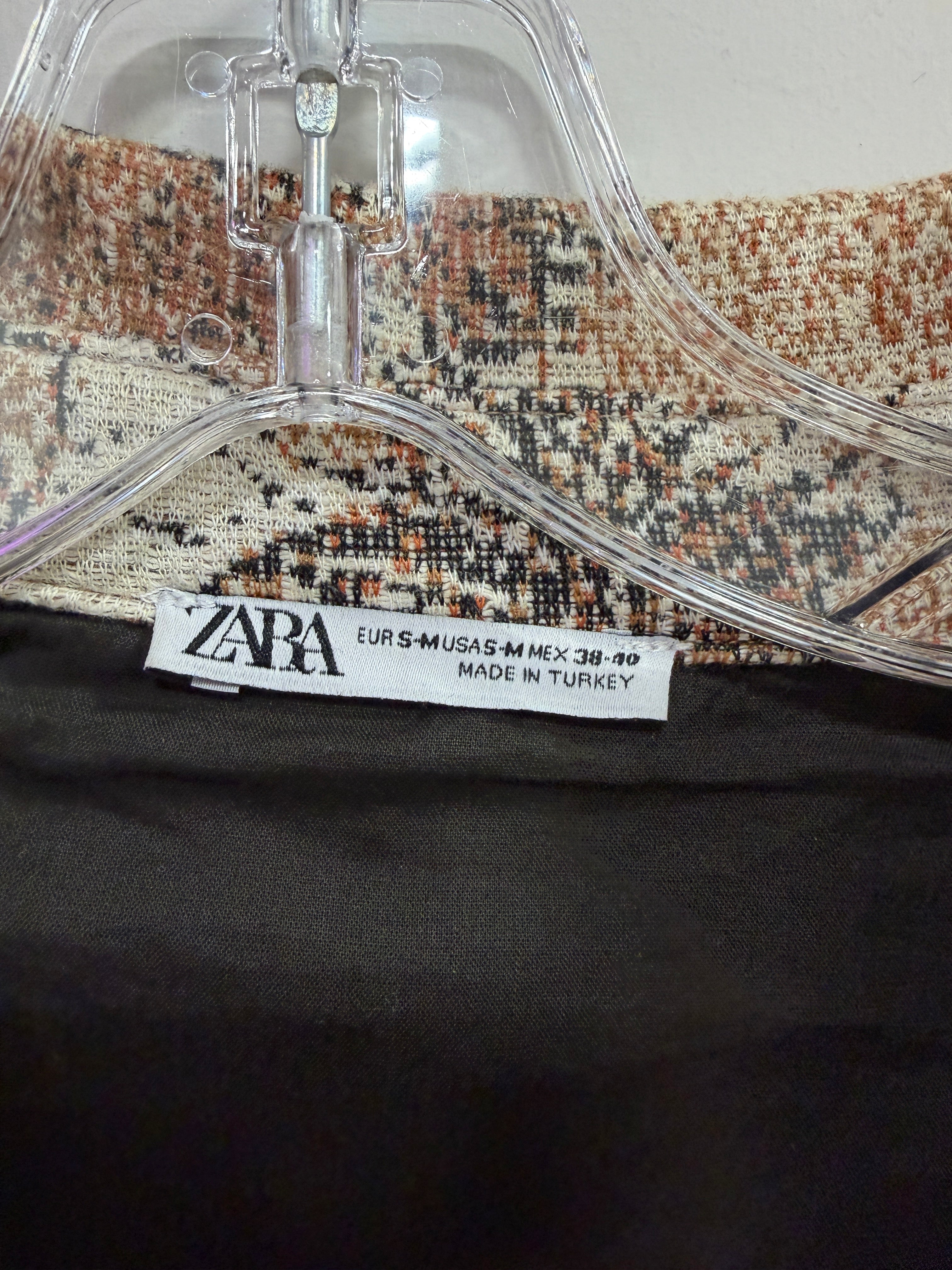 Zara contrast jacquard jacket men's sz M