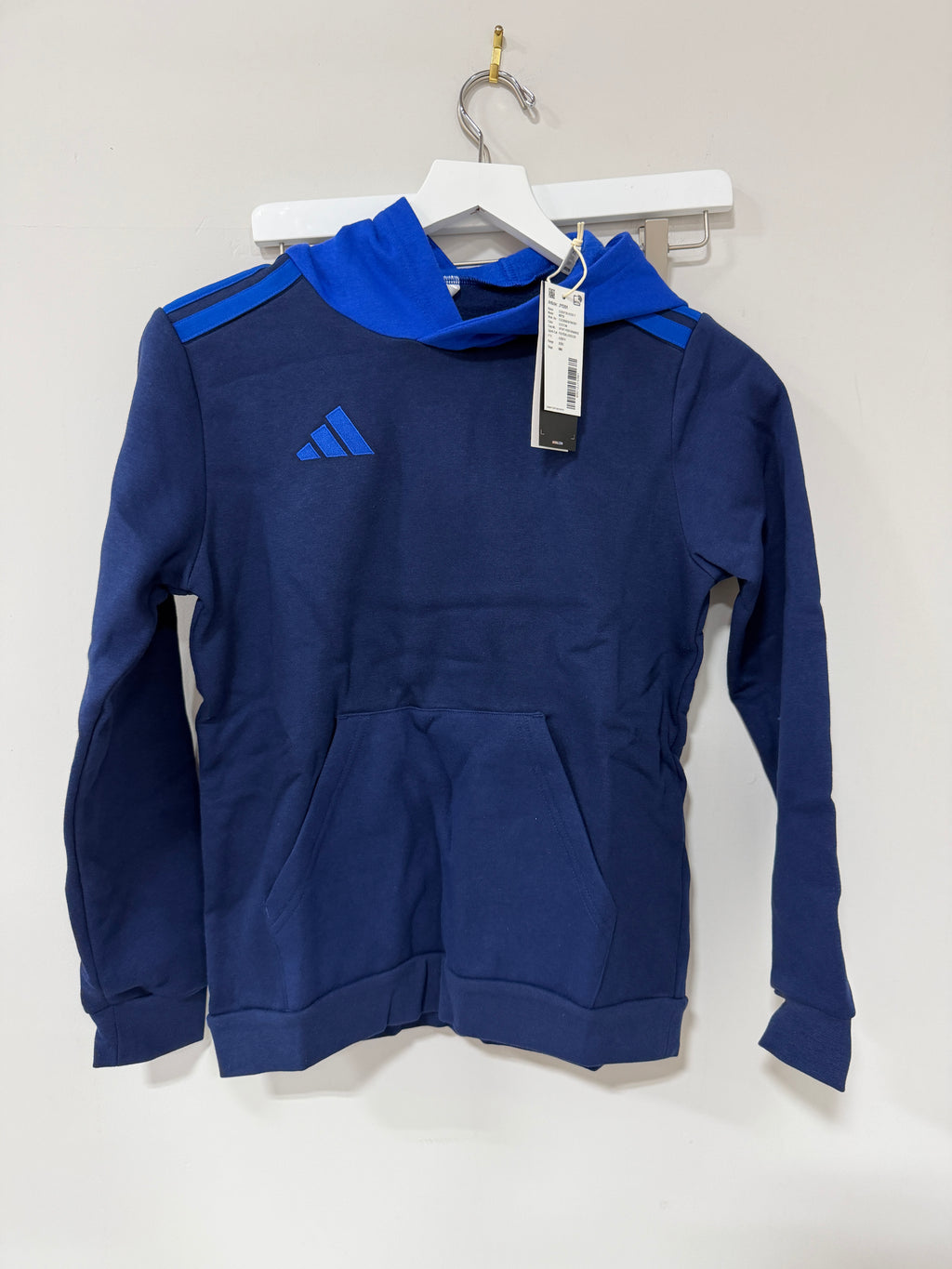 Adidas Custom Entrada 26 Hoodie Youth Blue Sz M