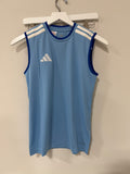 Adidas Custom Entrada 26 Sleeveless Jersey Youth Blue Sz M