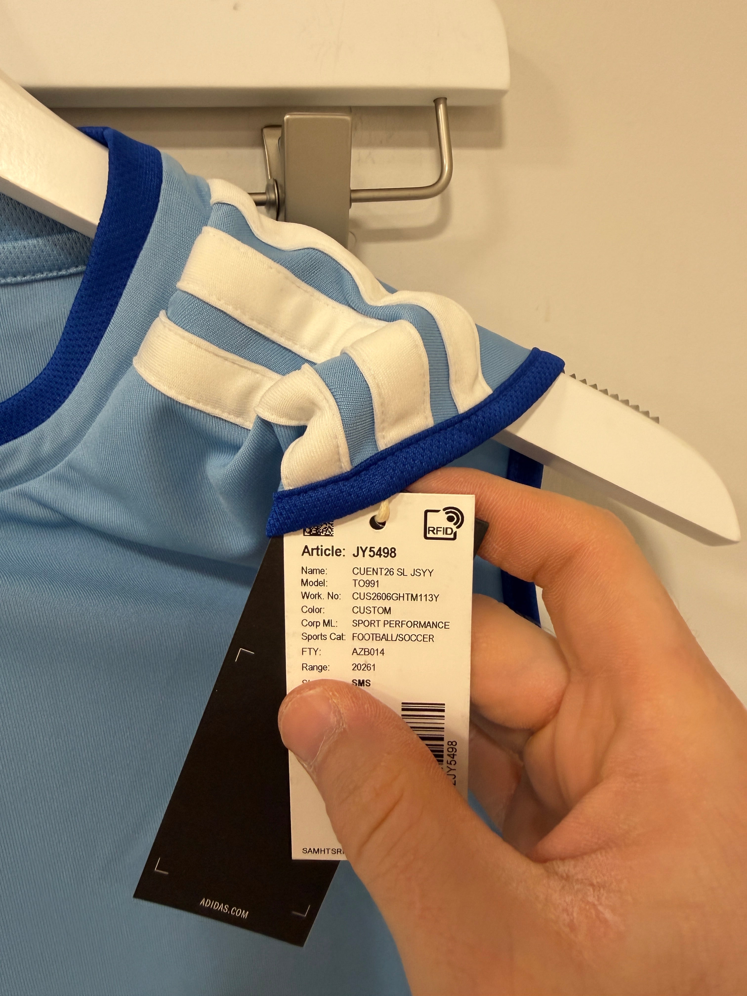 Adidas Custom Entrada 26 Sleeveless Jersey Youth Blue Sz M