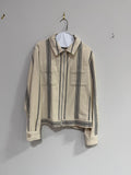 ZARA Textured Overshirt Light Jacket Zipper Size M