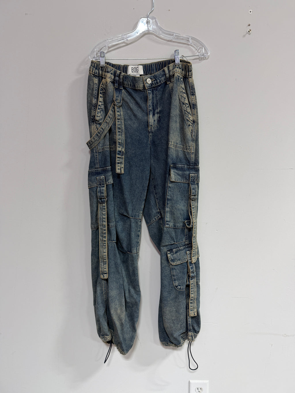 BDG Urban Outfitters Strappy Denim Cargo Pants women's Sz 29W