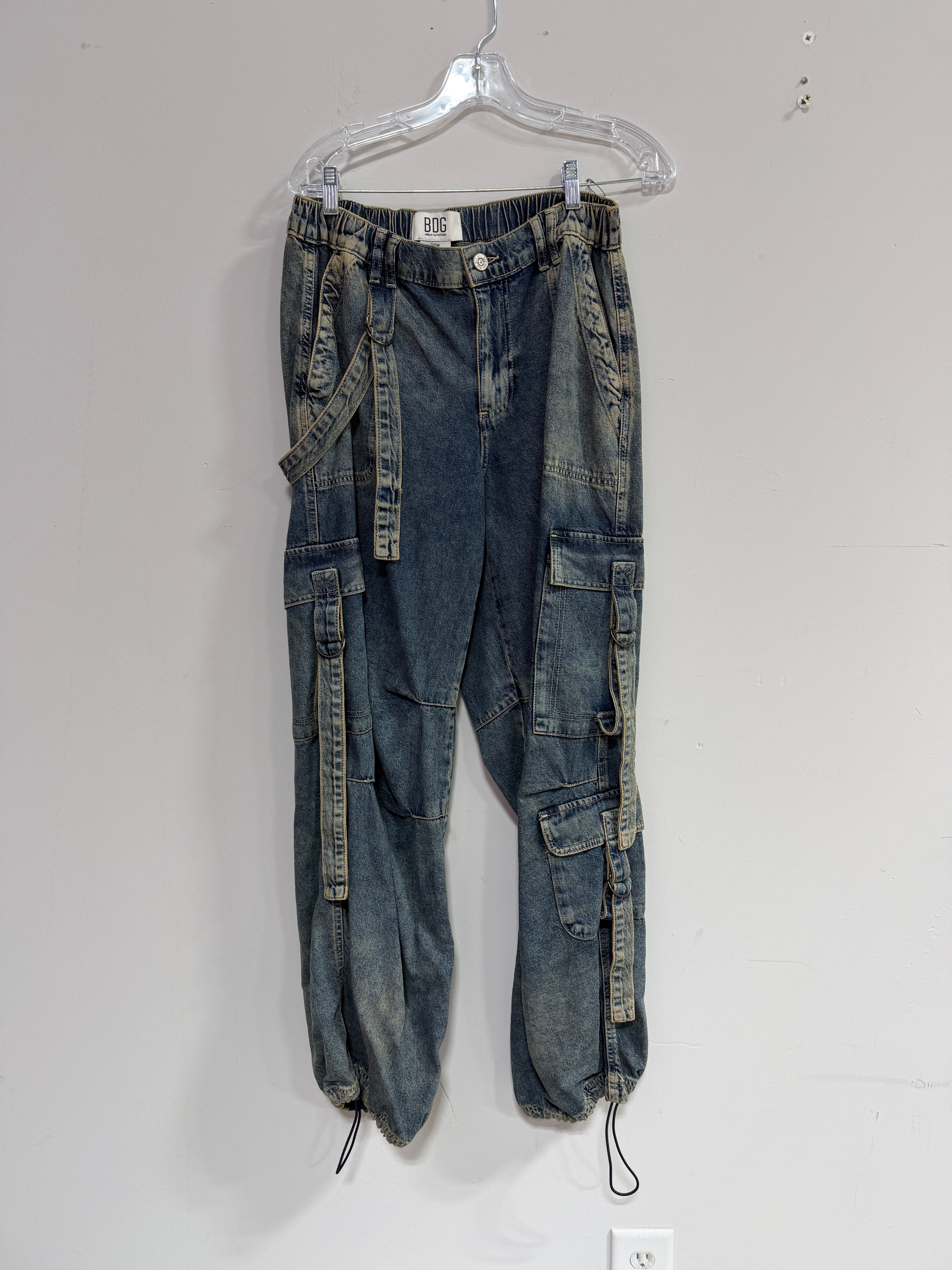 BDG Urban Outfitters Strappy Denim Cargo Pants women's Sz 29W
