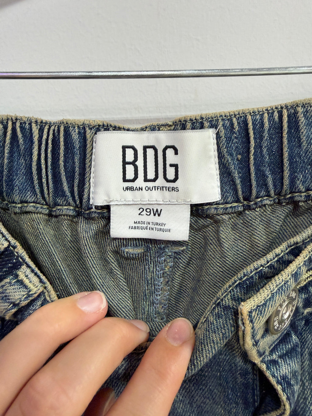 BDG Urban Outfitters Strappy Denim Cargo Pants women's Sz 29W
