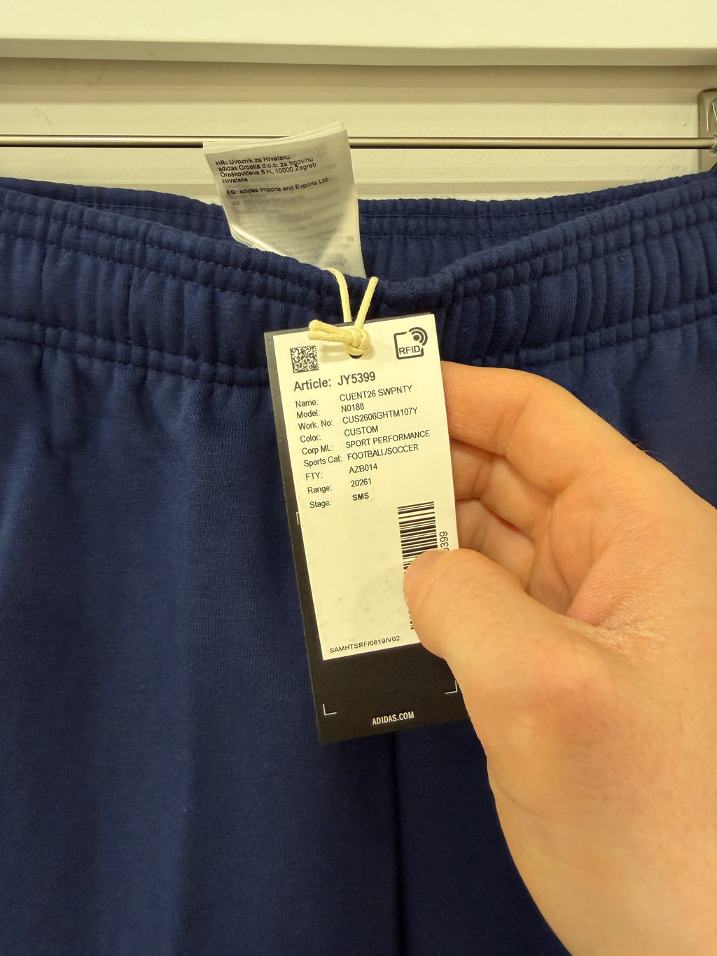 Adidas Custom Entrada 26 Sweatpants Youth Blue