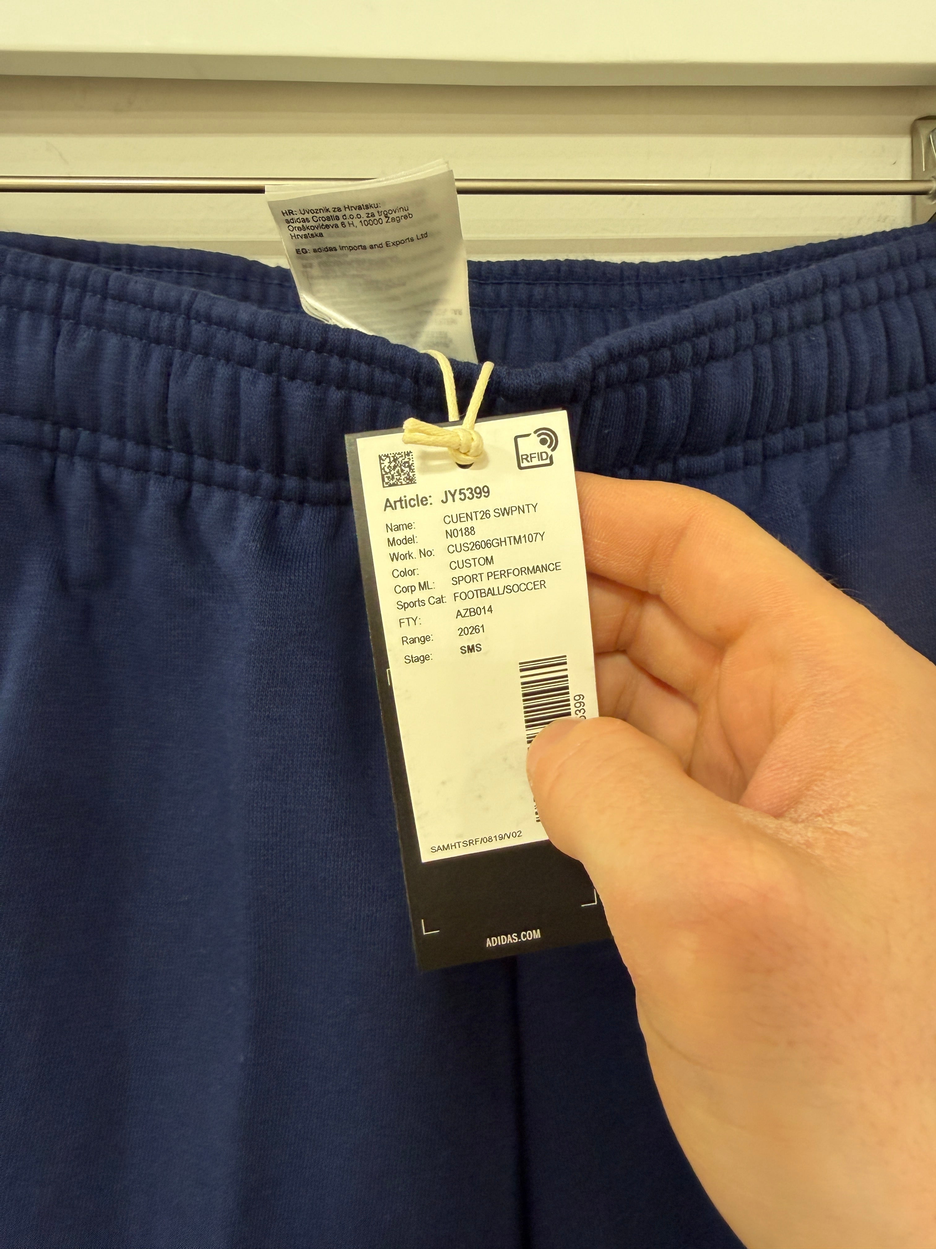 Adidas Custom Entrada 26 Sweatpants Youth Blue