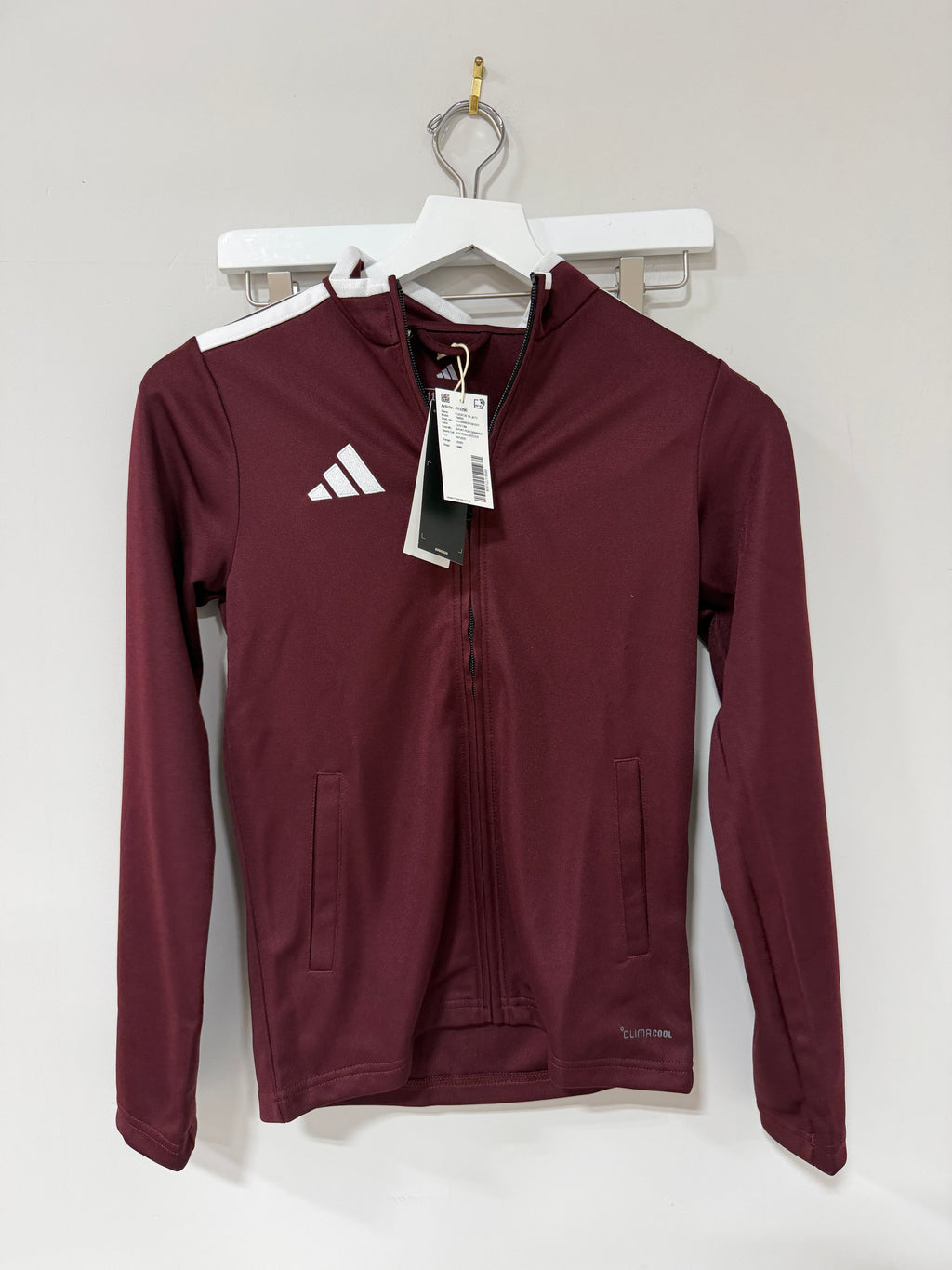 Adidas Custom Entrada 26 Track Jacket Youth Maroon