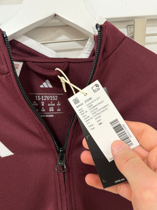 Adidas Custom Entrada 26 Track Jacket Youth Maroon