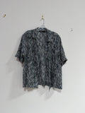 Zara short-sleeve textured camp shirt sz S