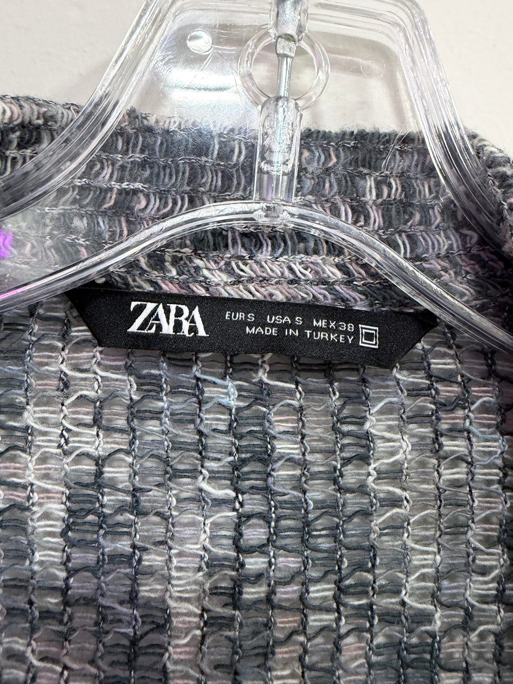Zara short-sleeve textured camp shirt sz S