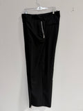 Black tailored trousers with zipper detail women's sz 32