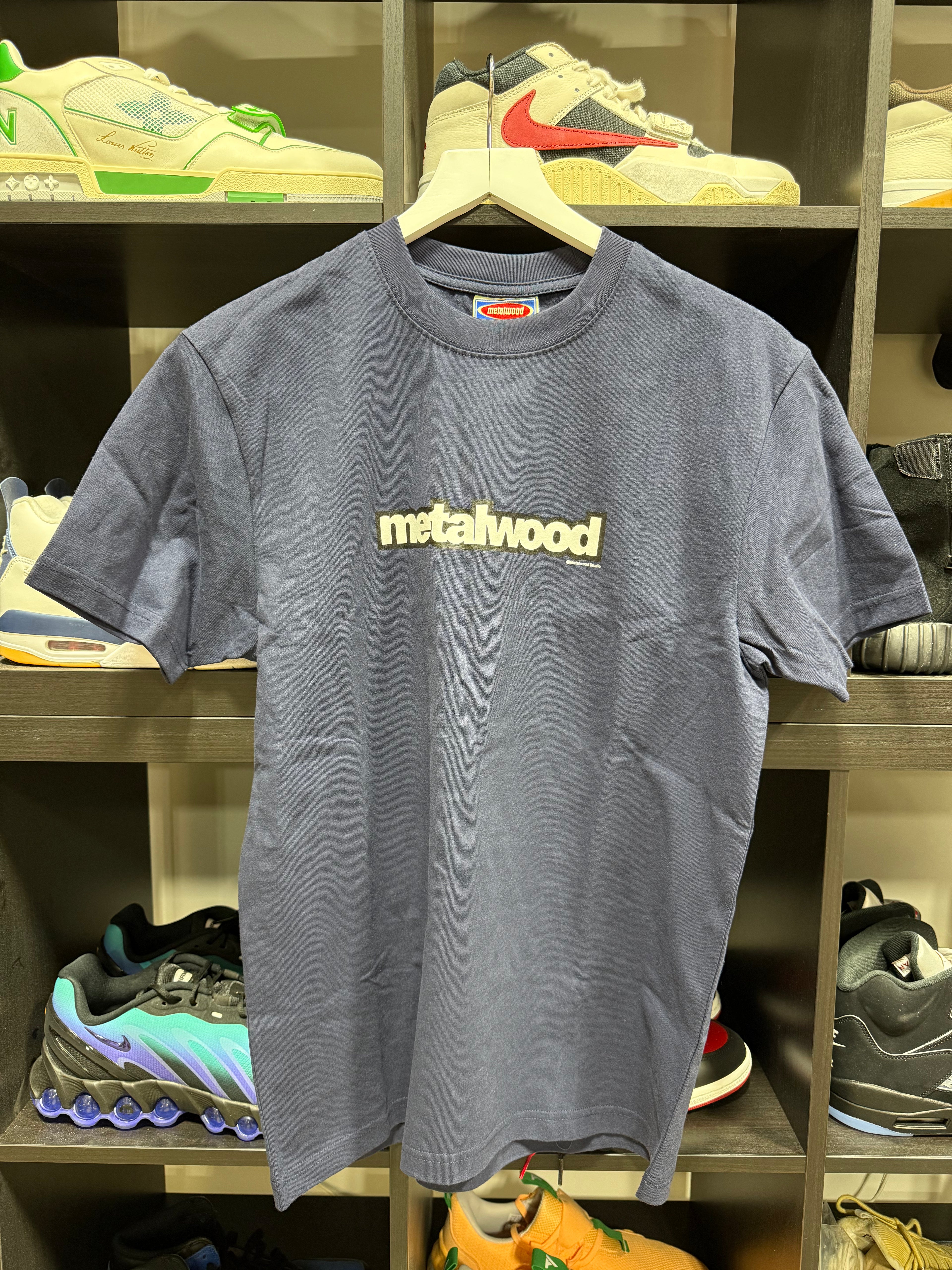 Metalwood T-Shirt Navy Sz S