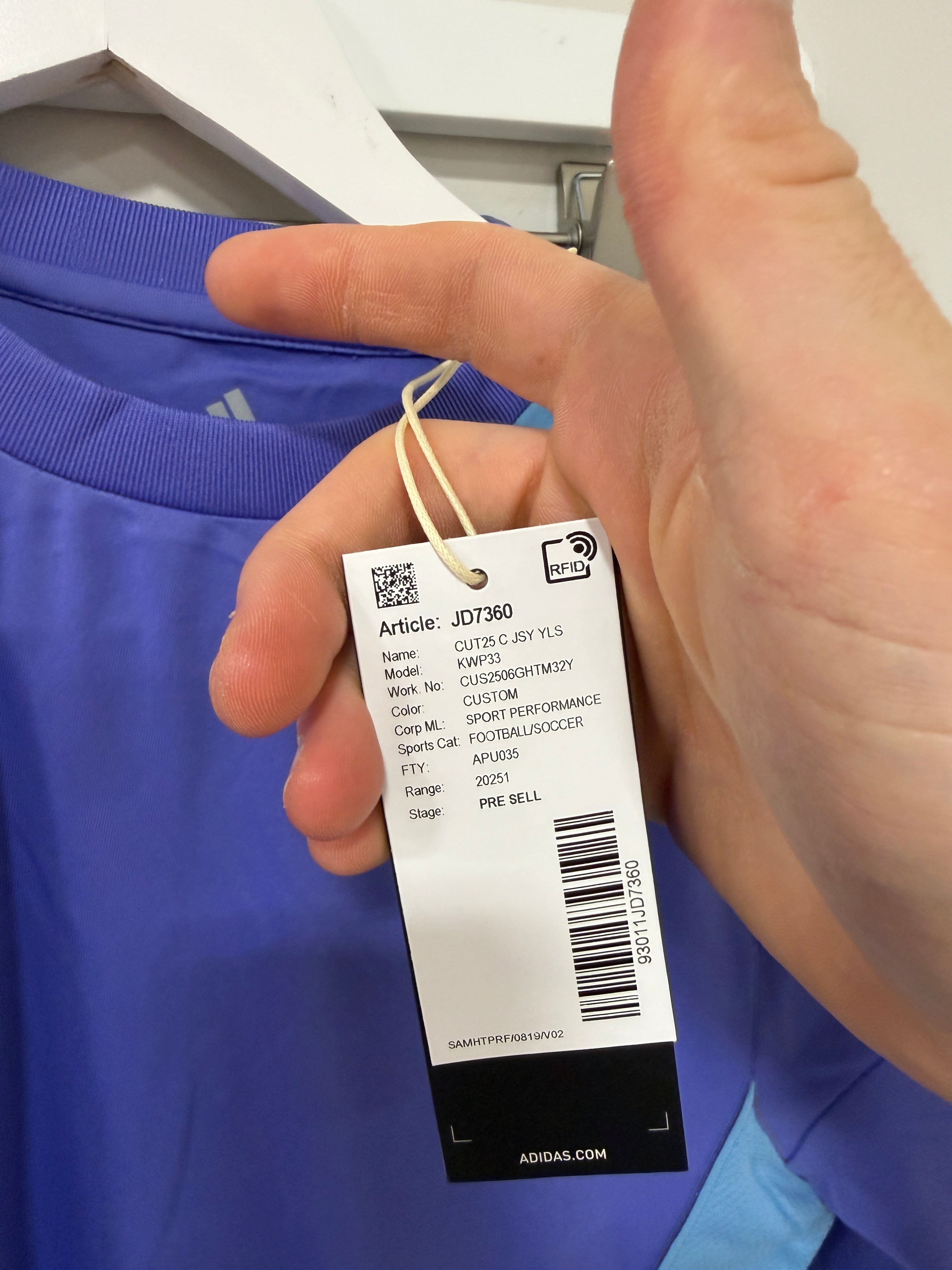 Adidas Youth Jersey Purple/blue/Black