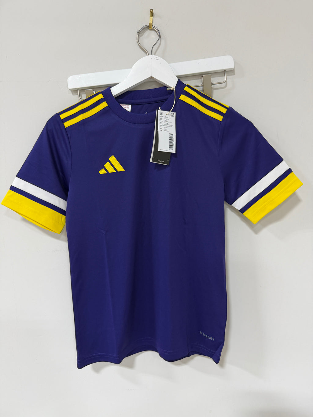 Adidas Purple/Yellow Youth Jersey Sz M