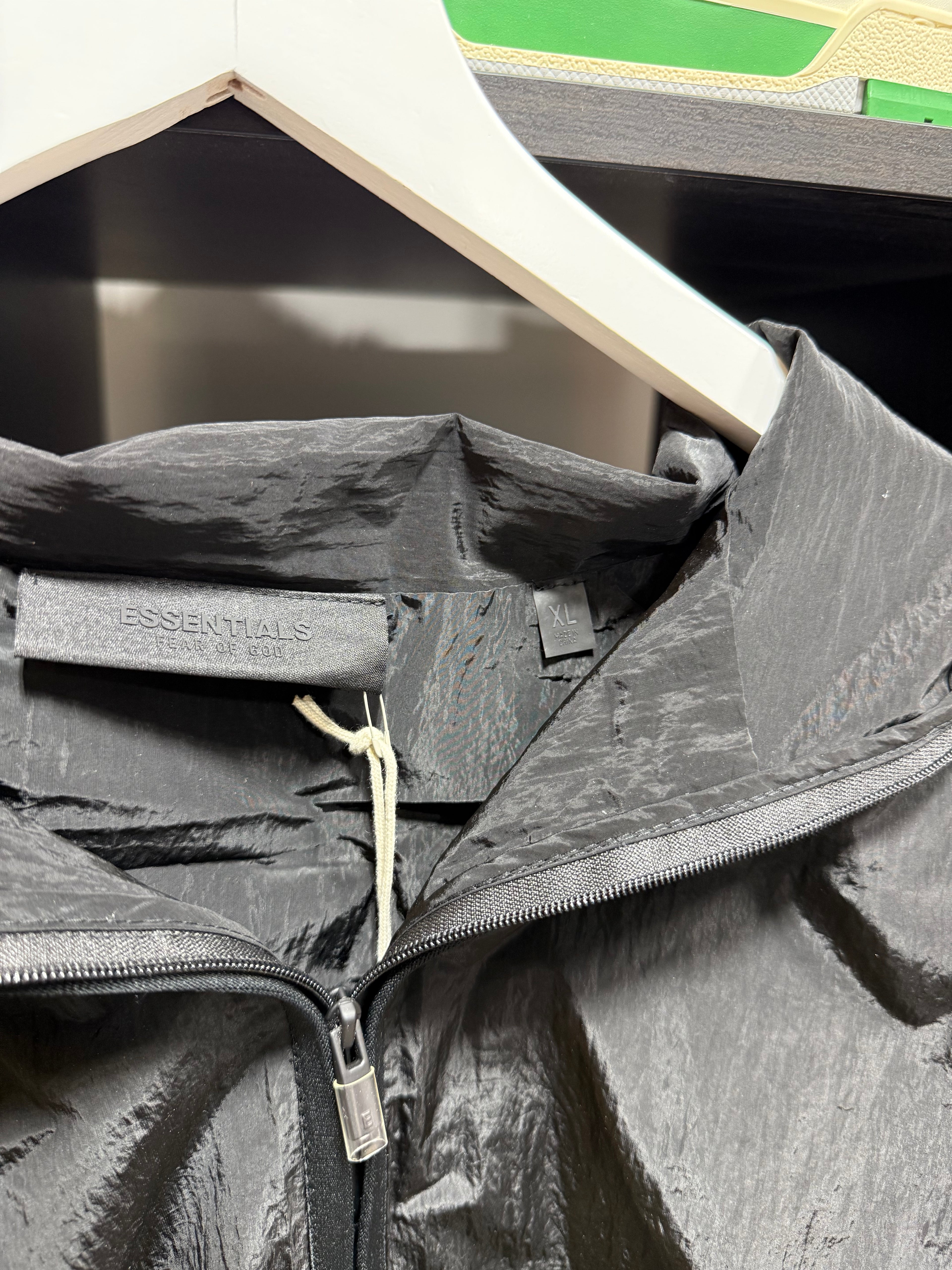Fear Of God Essentials Baseball Half Zip Black Sz XL