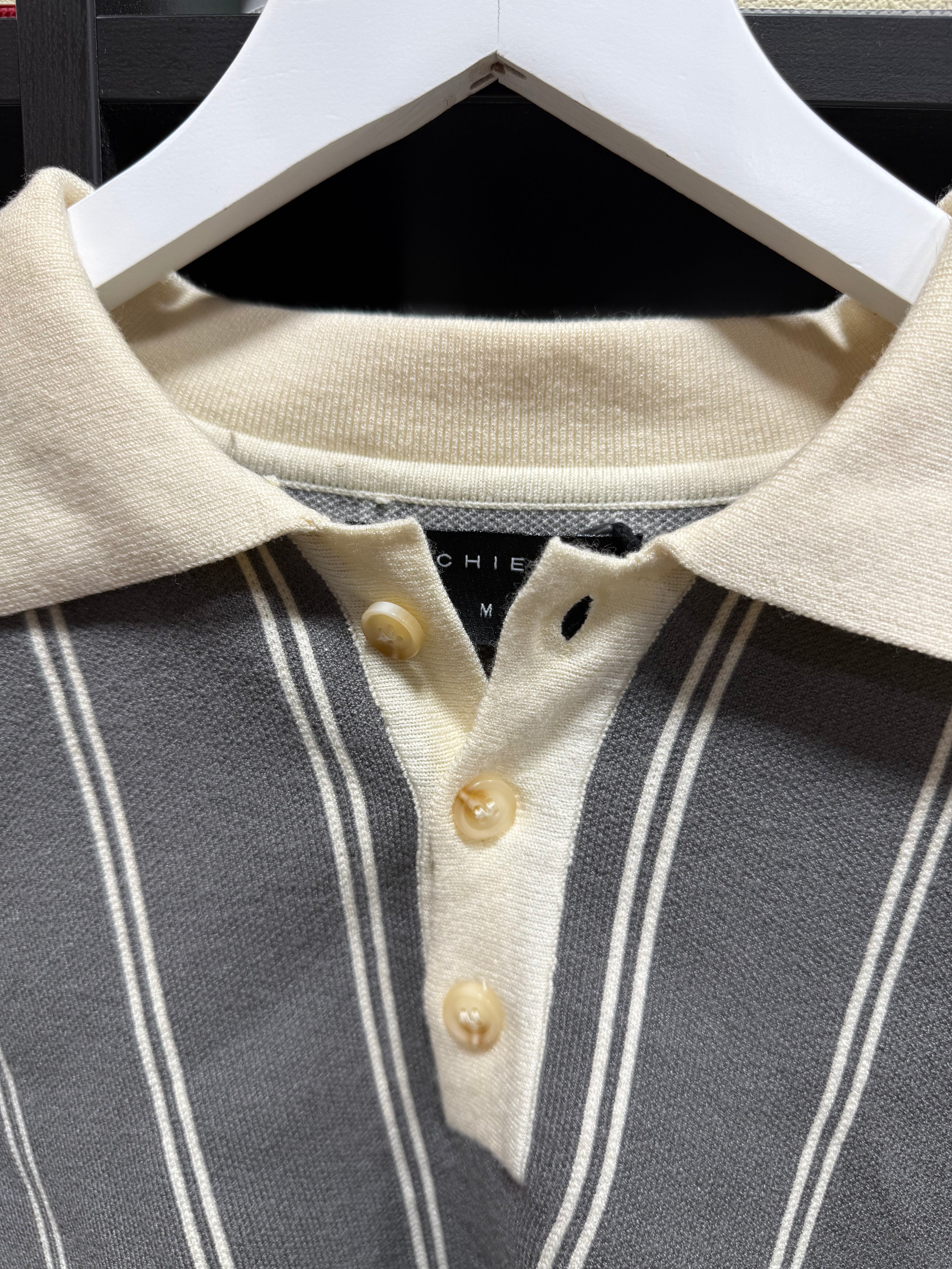 Richie Le Long Sleeve Heavy Dress Shirt Grey Sz M