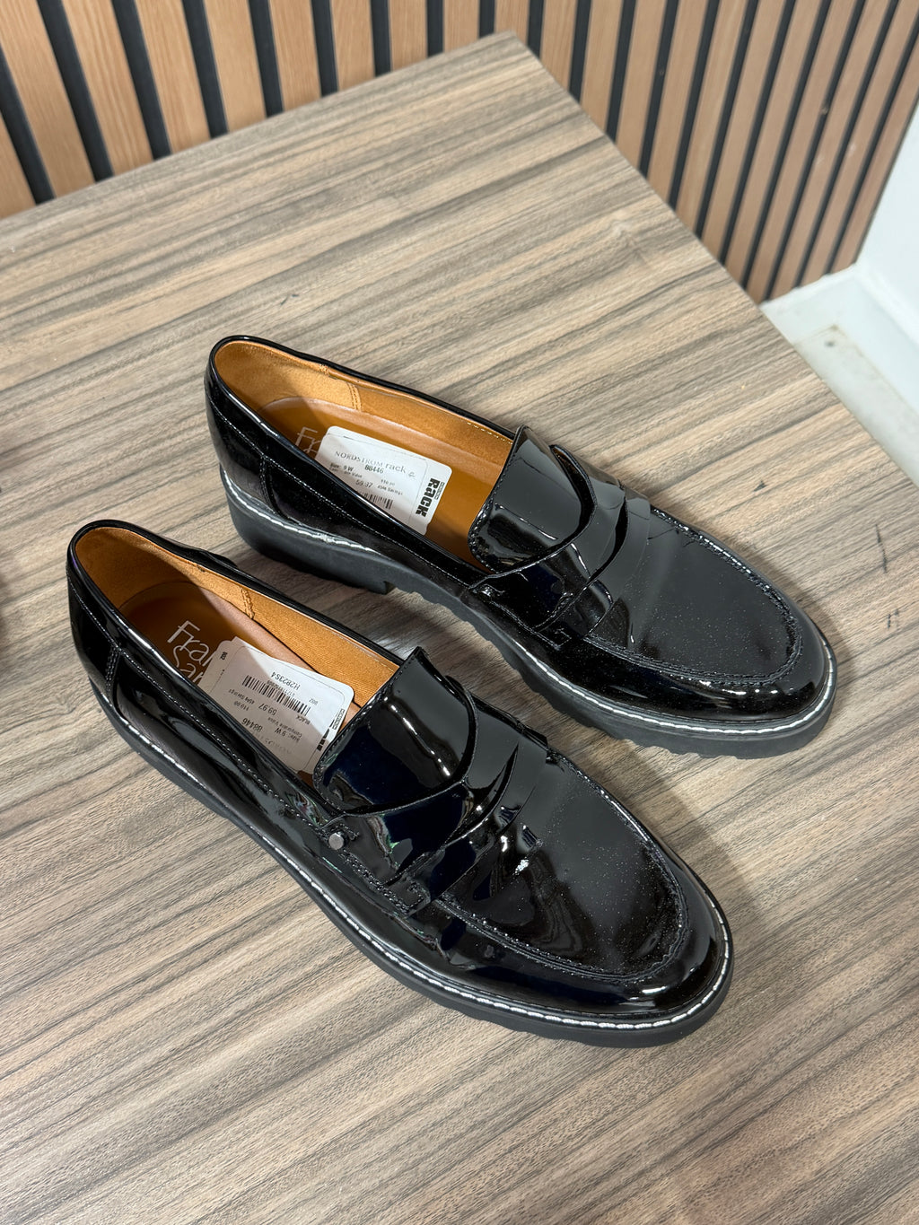 Franco Sarto Cassandra platform penny loafers women's sz 9