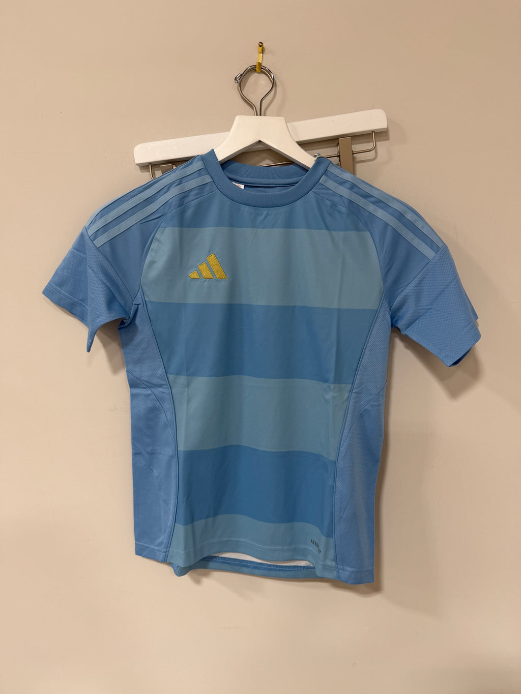 Adidas Youth Jersey Baby Blue/Yellow Sz M